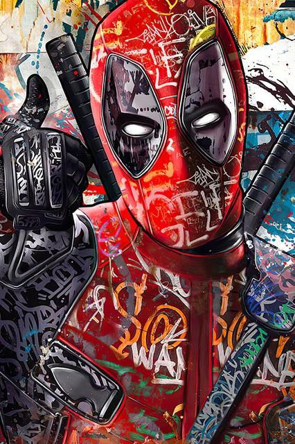 Modern Pop Art Graffiti Spiderman And Joker Diamond Painting Full Drills  Dark Knight Superhero Cross Stitch Mosaic Home Decor
