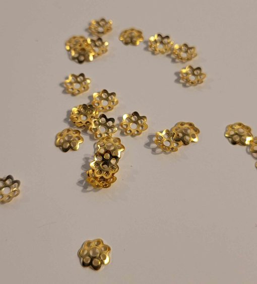 1247 Pärlhattar filigran guld 6mm 200stk