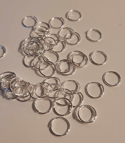 605 Bindringar jumprings 8mm silver 50stk